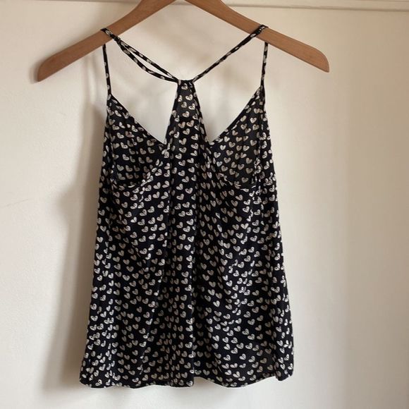 Anthropologie Silk Hearts Tank - Picture 2 of 10